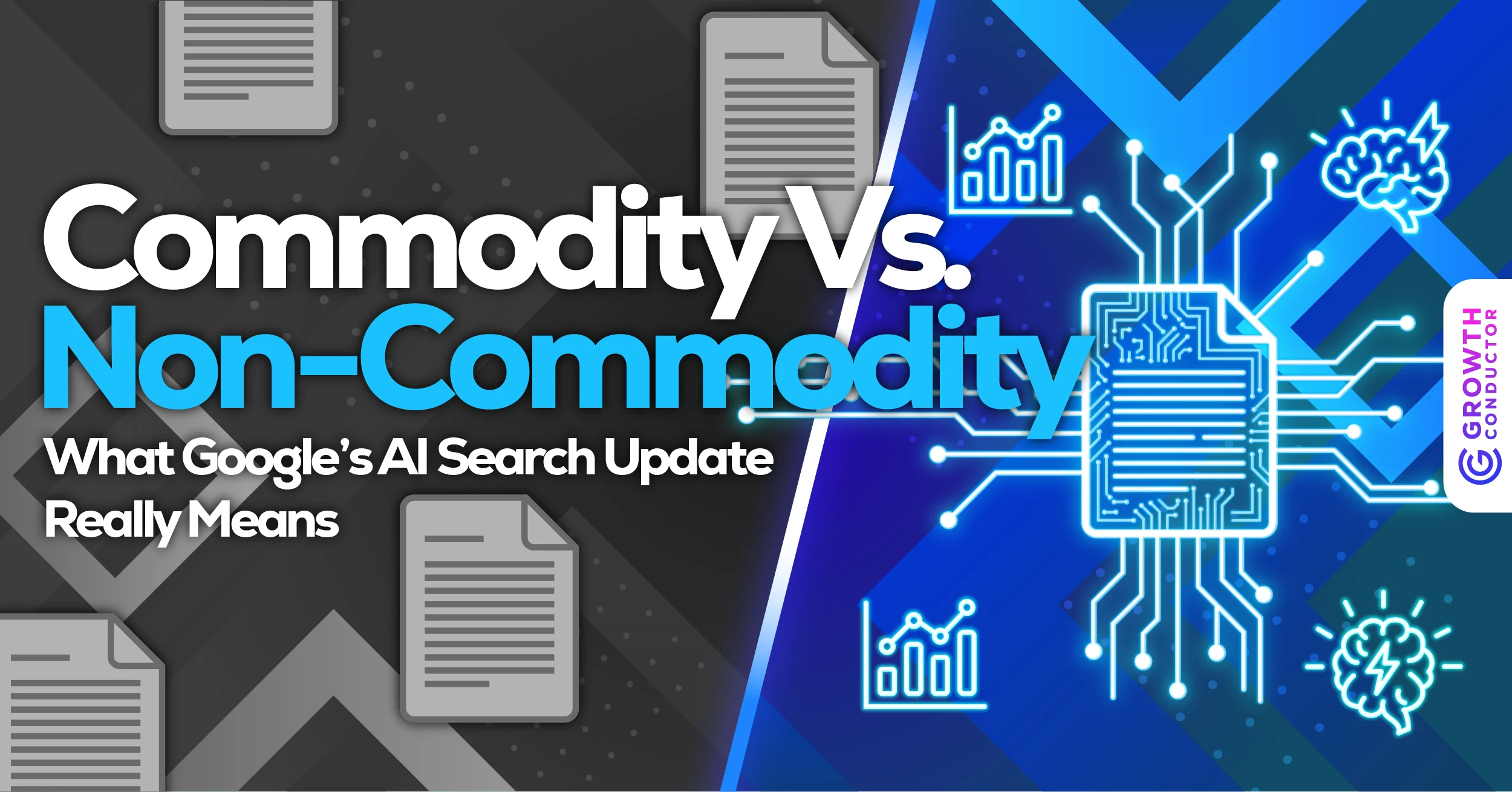 Commodity vs Non-Commodity AI search graphic