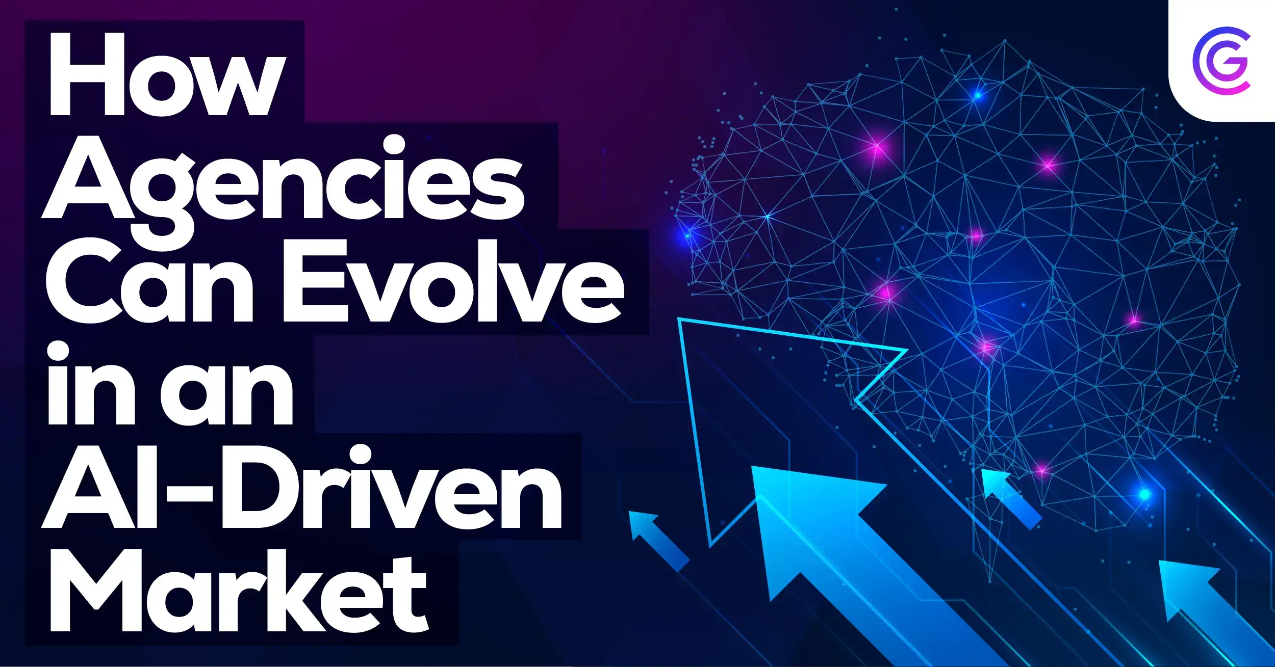 AI in marketing with digital arrows