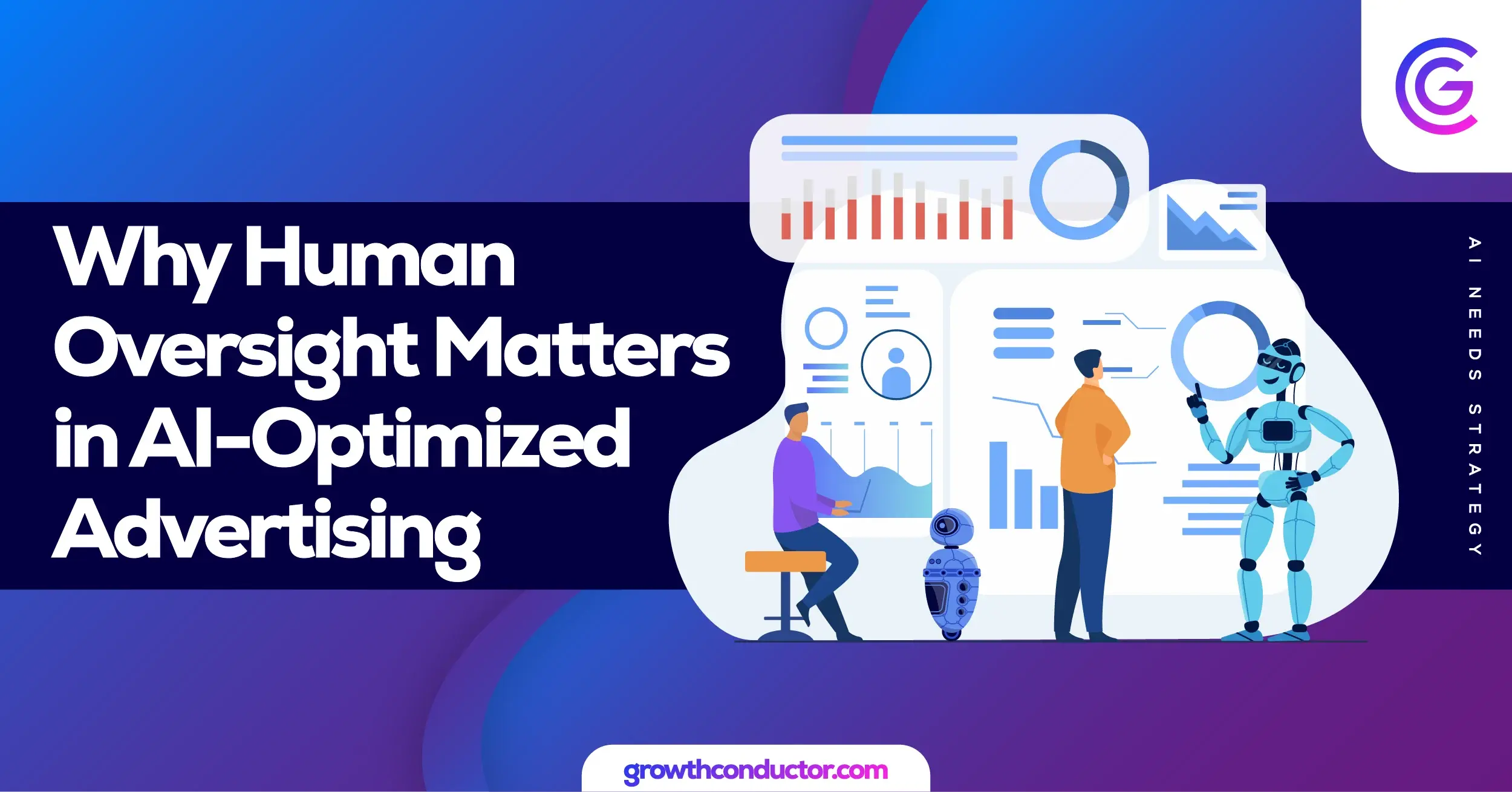 AI advertising collaboration concept illustration