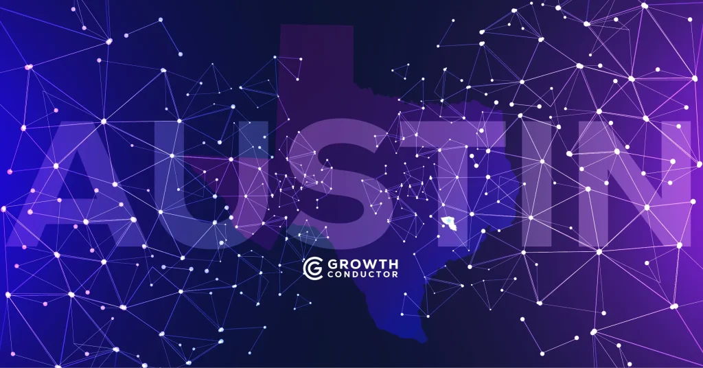 Austin Texas network map with digital connections