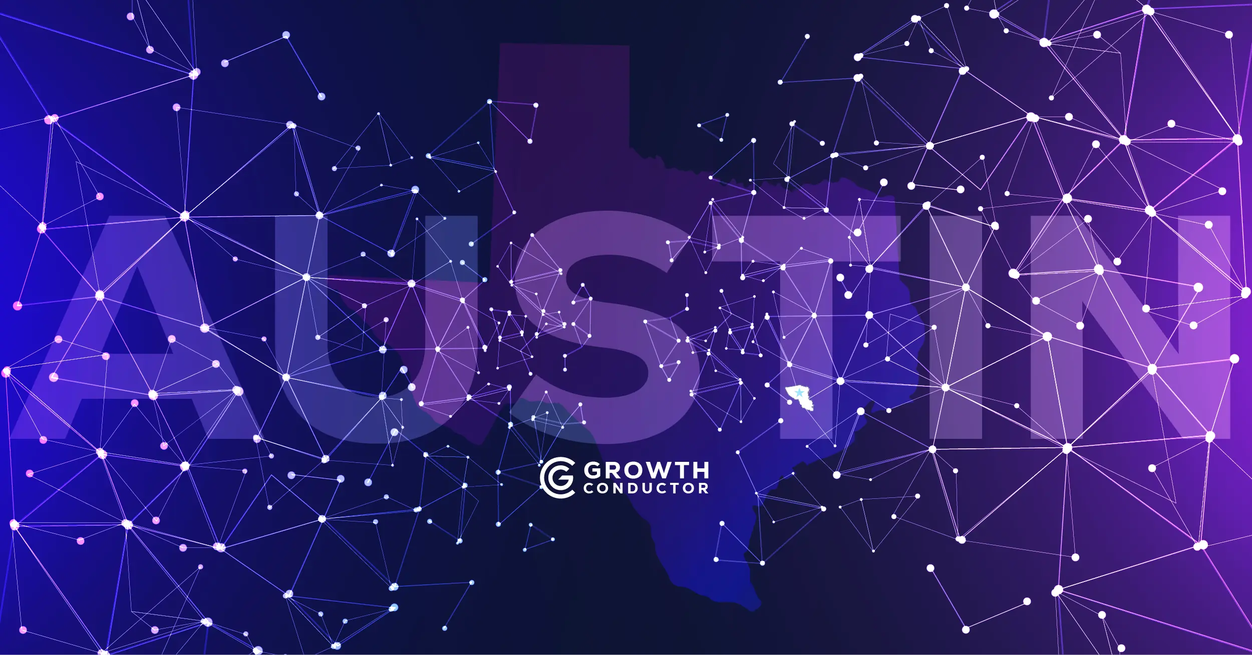 Austin Texas network map with digital connections